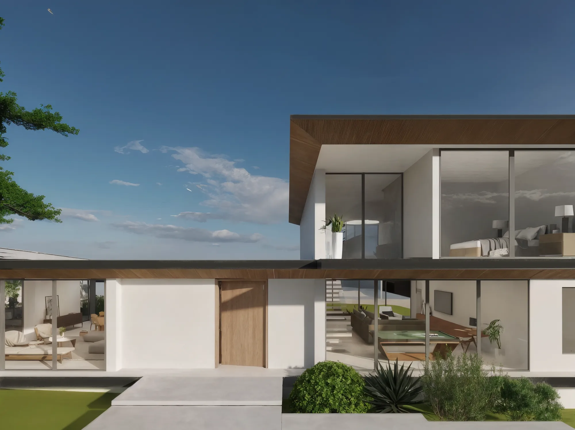 Fachada Frontal — Casa B
