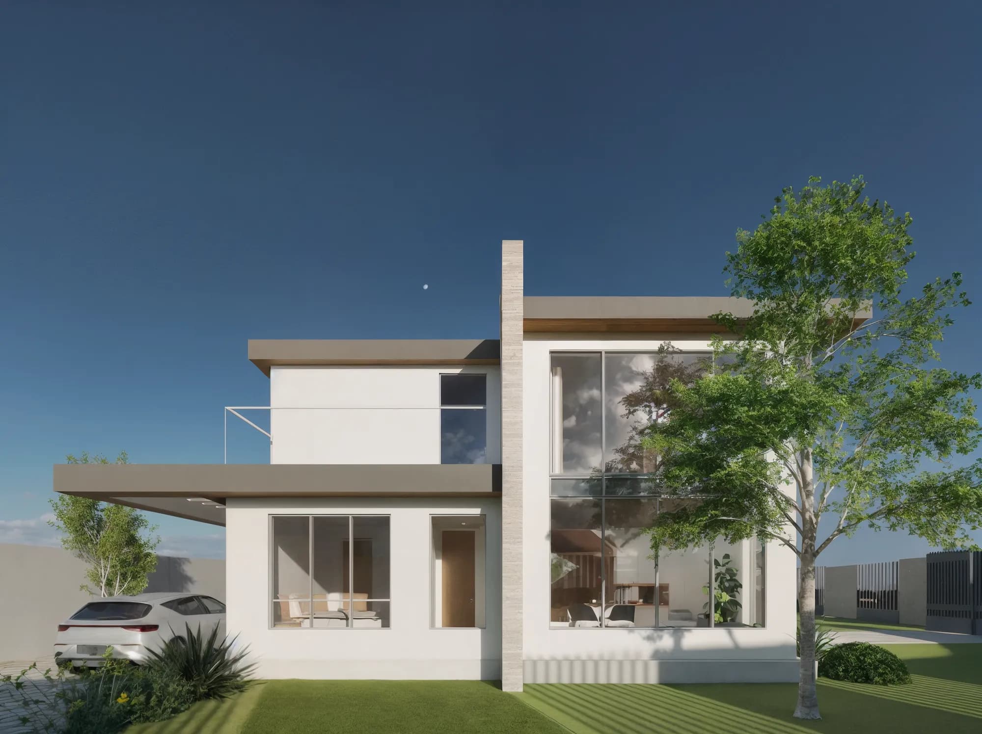 Fachada Lateral — Casa M